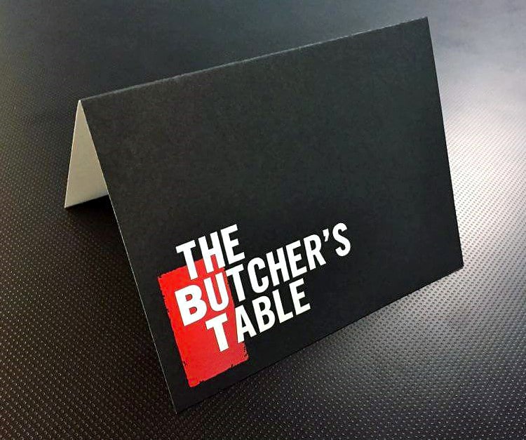 Butcher's Table Card