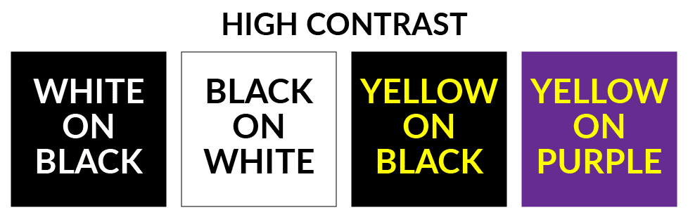 high contrast