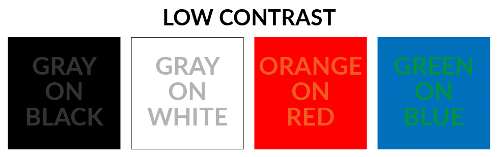 Color Contrast Examples