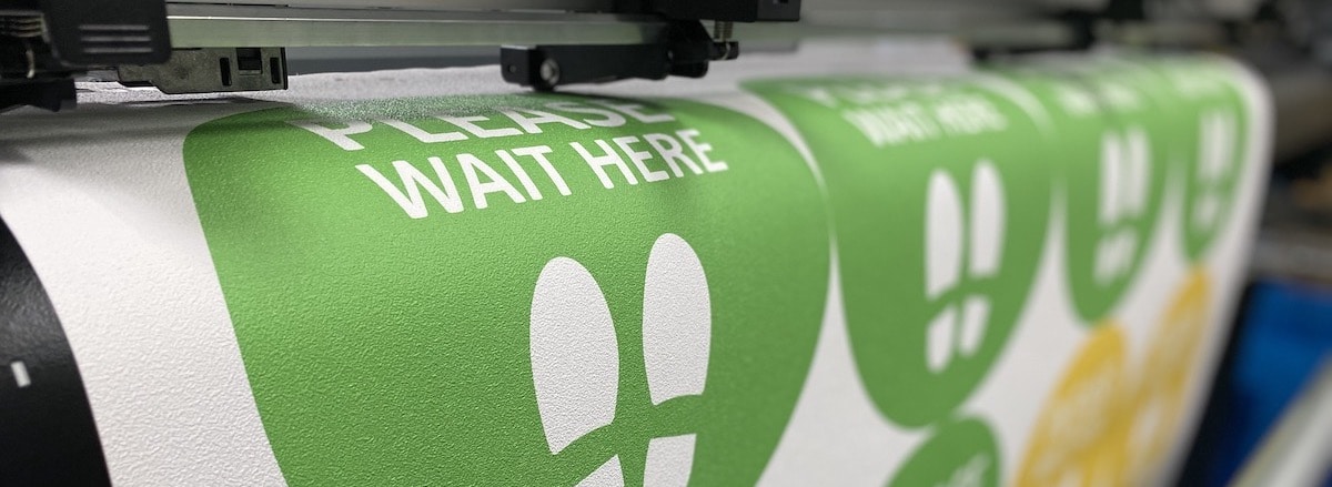 Large format printing - Textured floor graphics