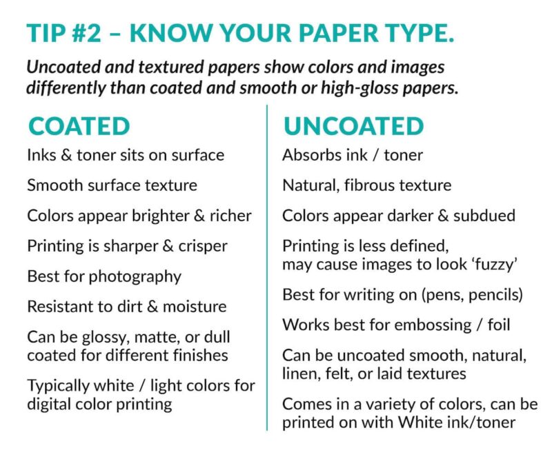 Print Tips: Uncoated Paper